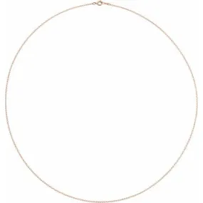 14K Rose Gold Filled Fine Cable Chain