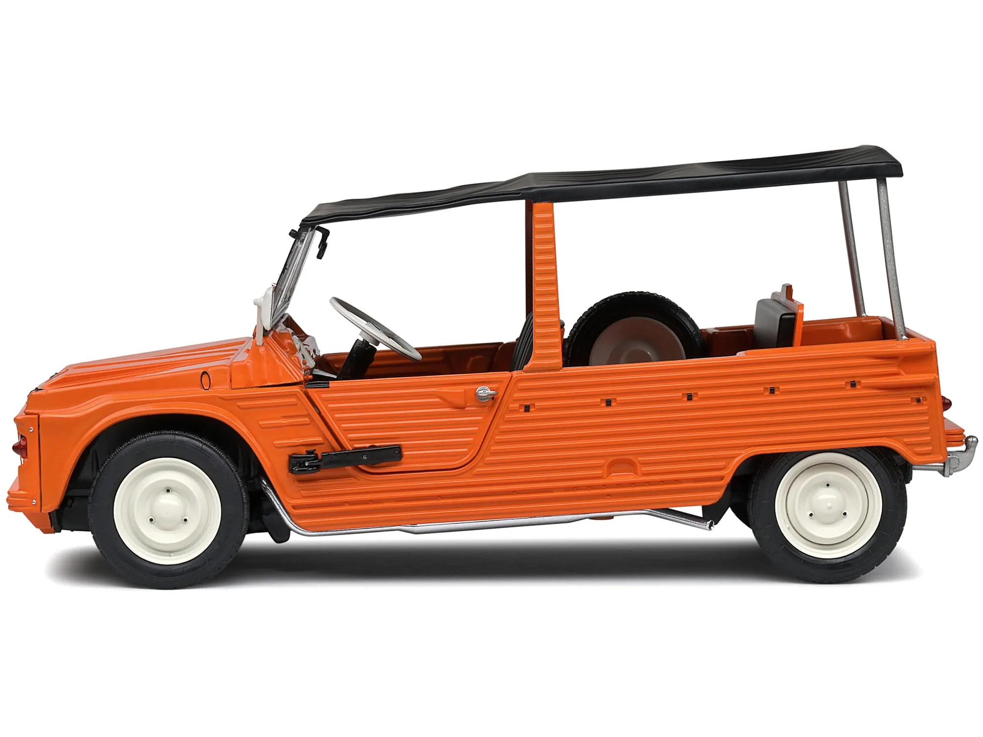 1970 Citroen Mehari MK.1 Kirghiz Orange with Black Top 1/18 Diecast Model Car by Solido