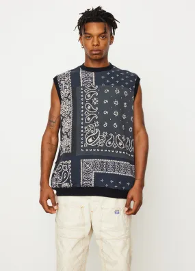 30-SWT Knit Bandana Big Vest