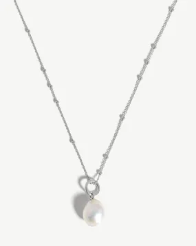 Baroque Pearl Chain Necklace | Sterling Silver/Pearl