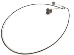 Black button grass necklet