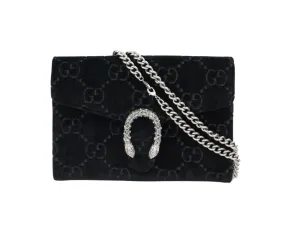 Black Velvet Dionysus Wallet on a Chain