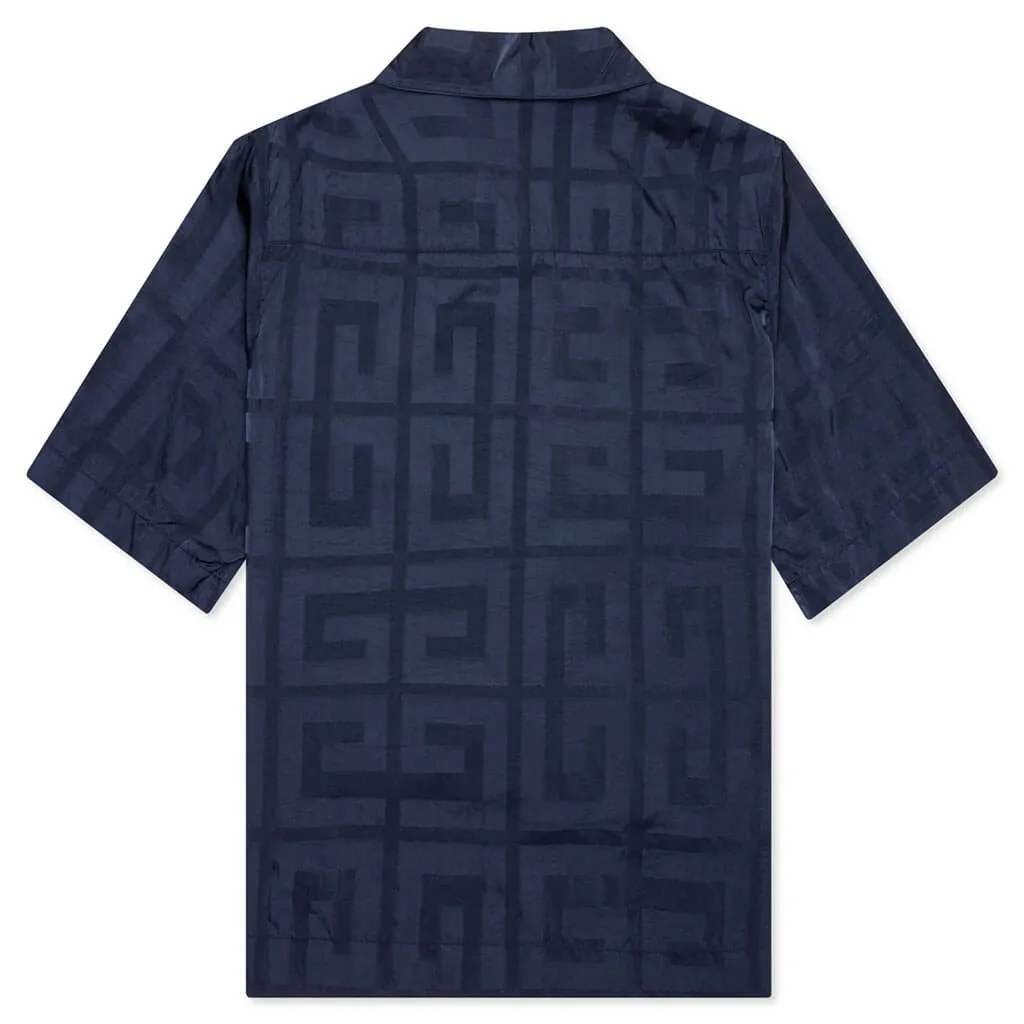 Boxy Fit S/S Shirt Garment Dye - Navy