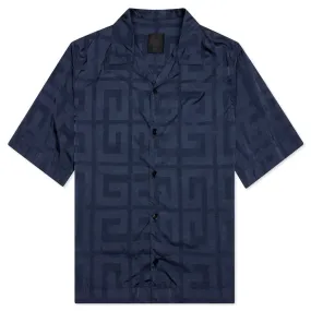 Boxy Fit S/S Shirt Garment Dye - Navy