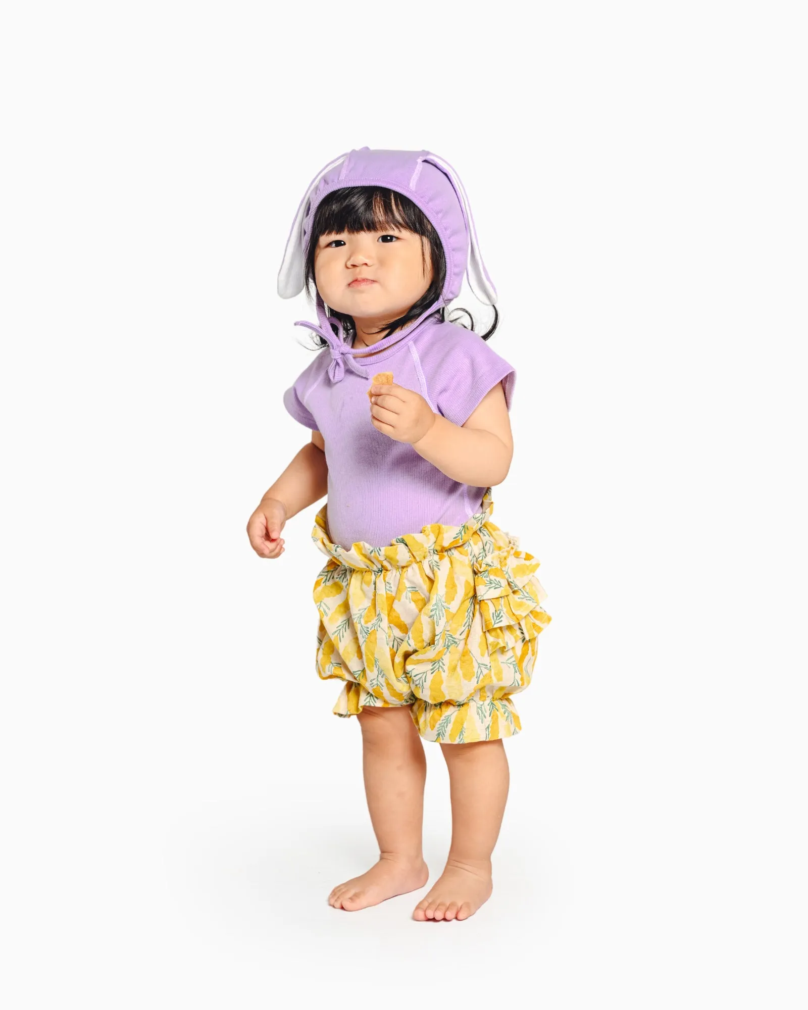 Bunny Romper with Bonnet (Violet)