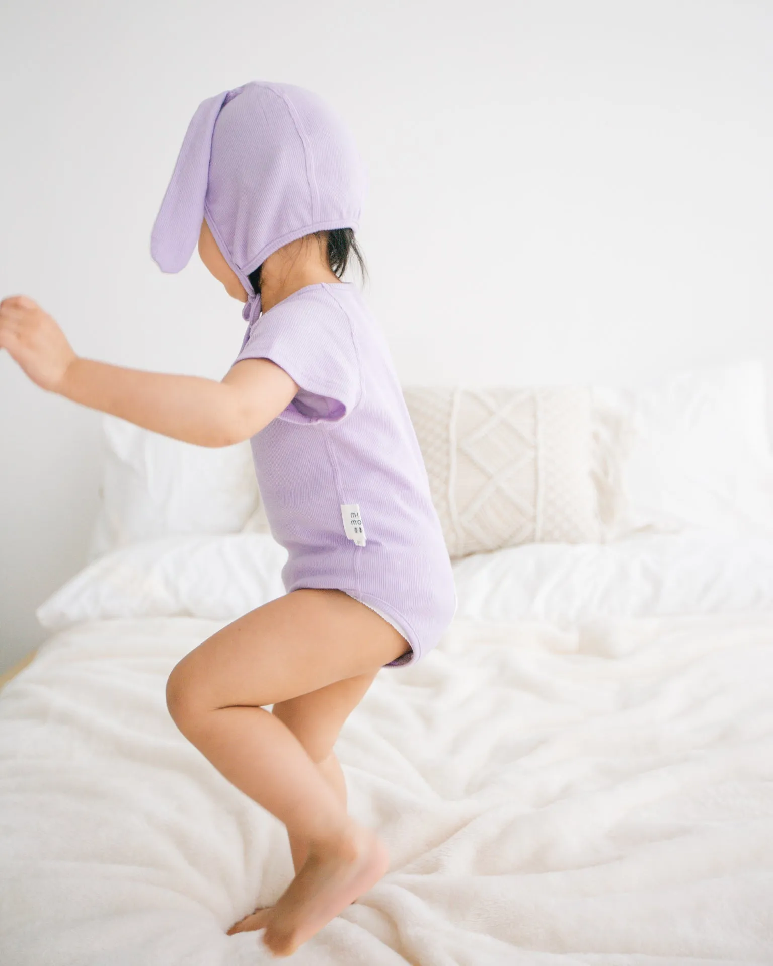 Bunny Romper with Bonnet (Violet)