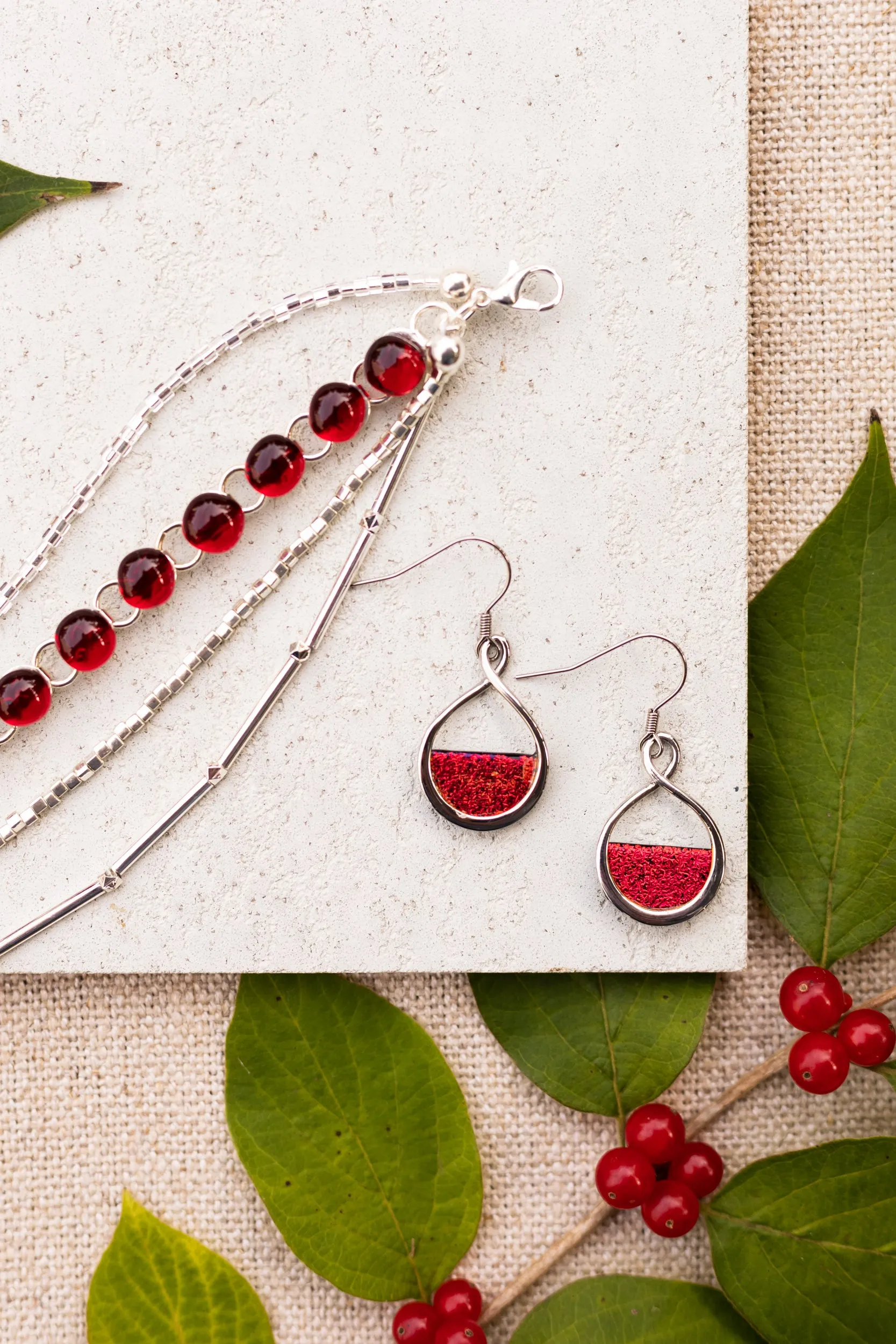 Cardinal Drop Earrings