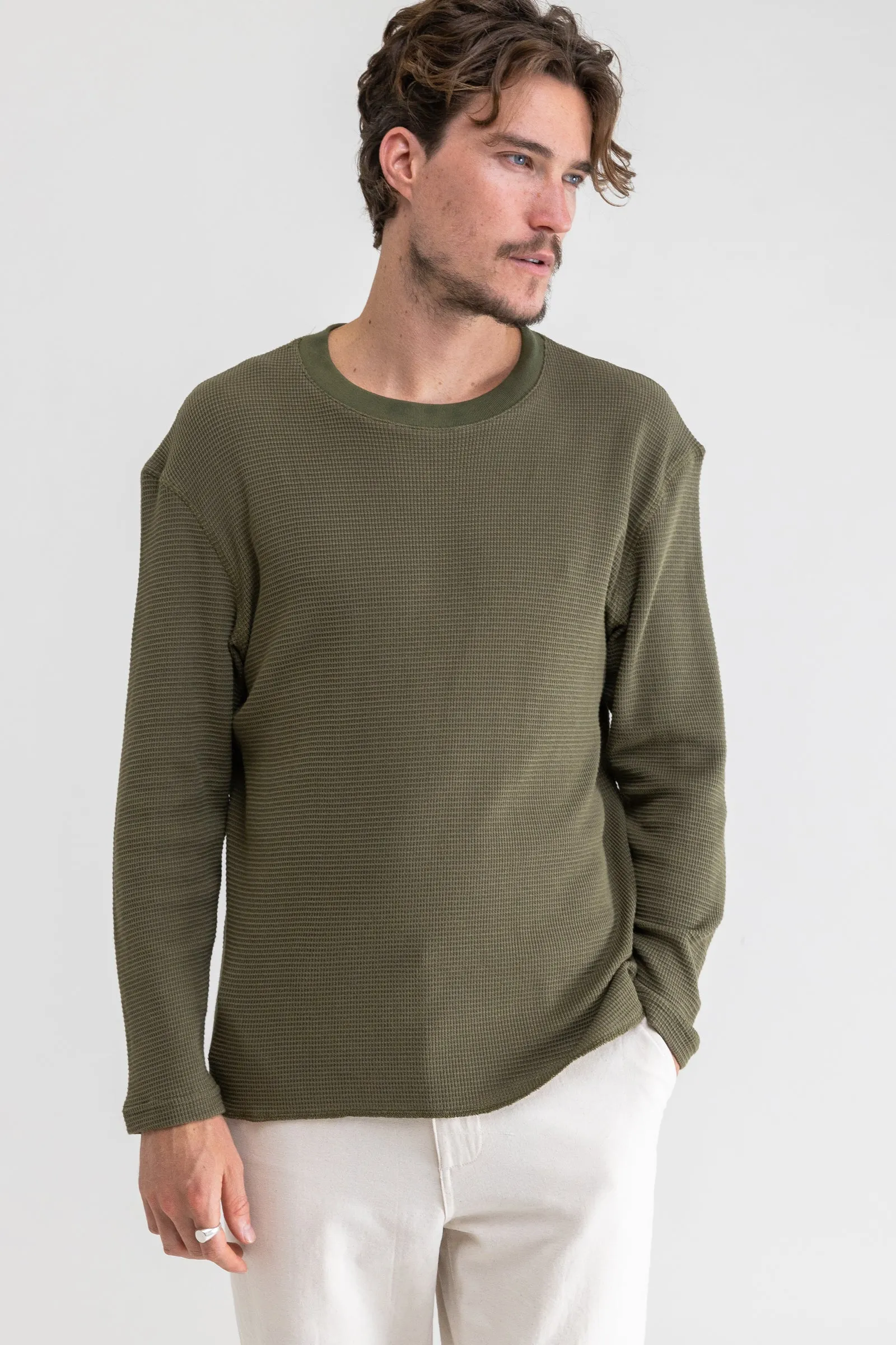 Classic Waffle Knit Olive