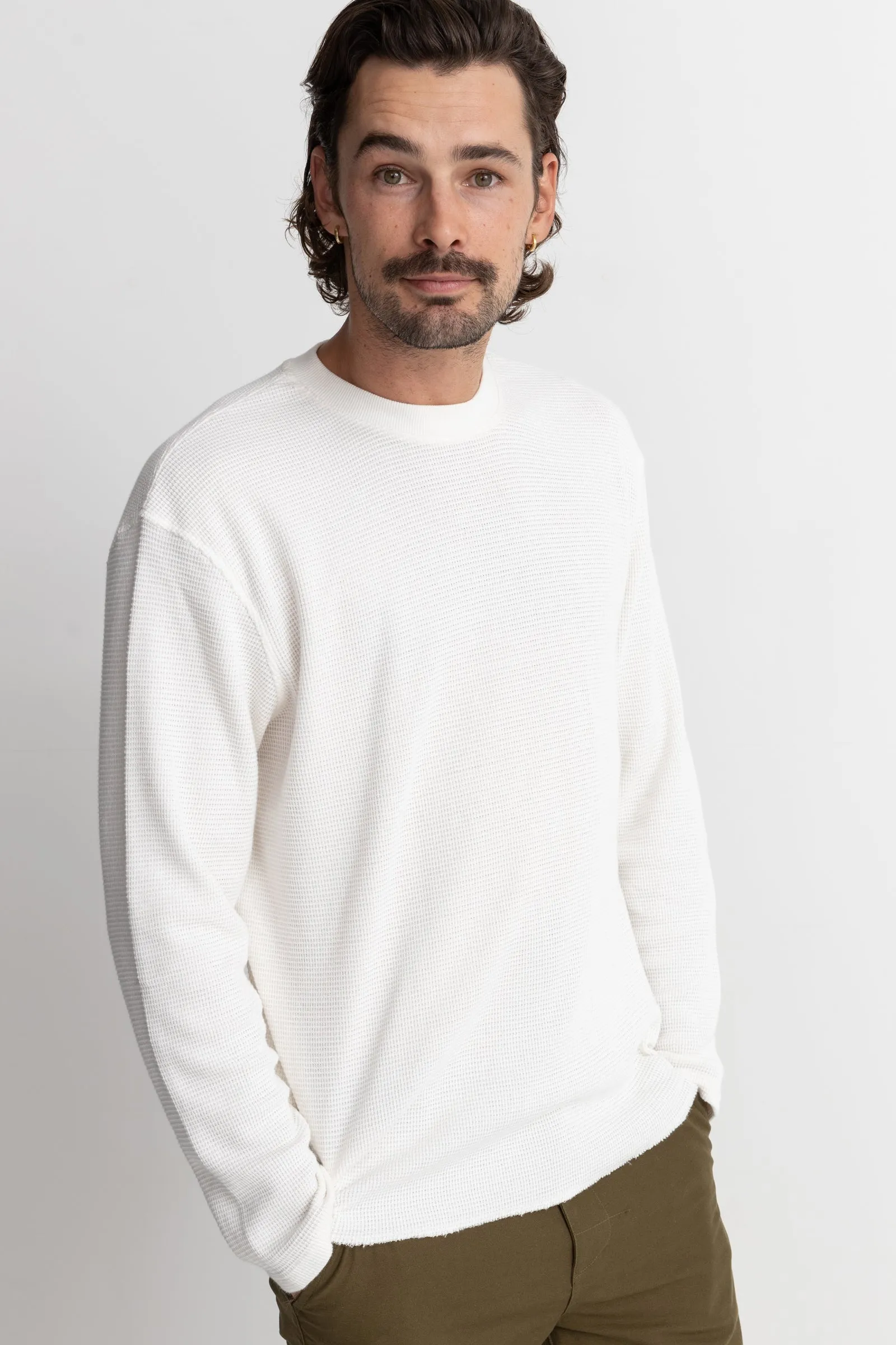 Classic Waffle Knit Vintage White