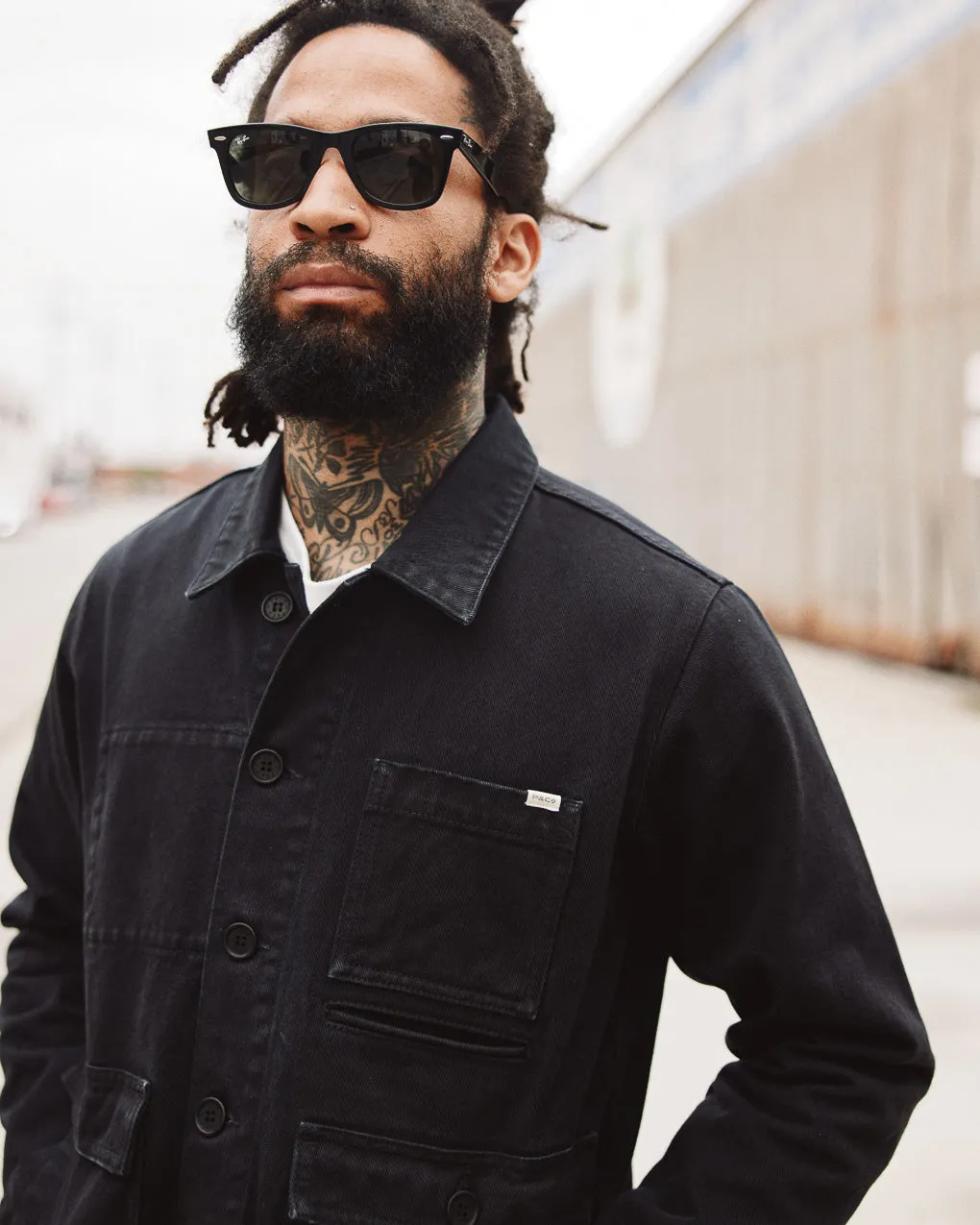 Colmore Chore Jacket - Washed Black