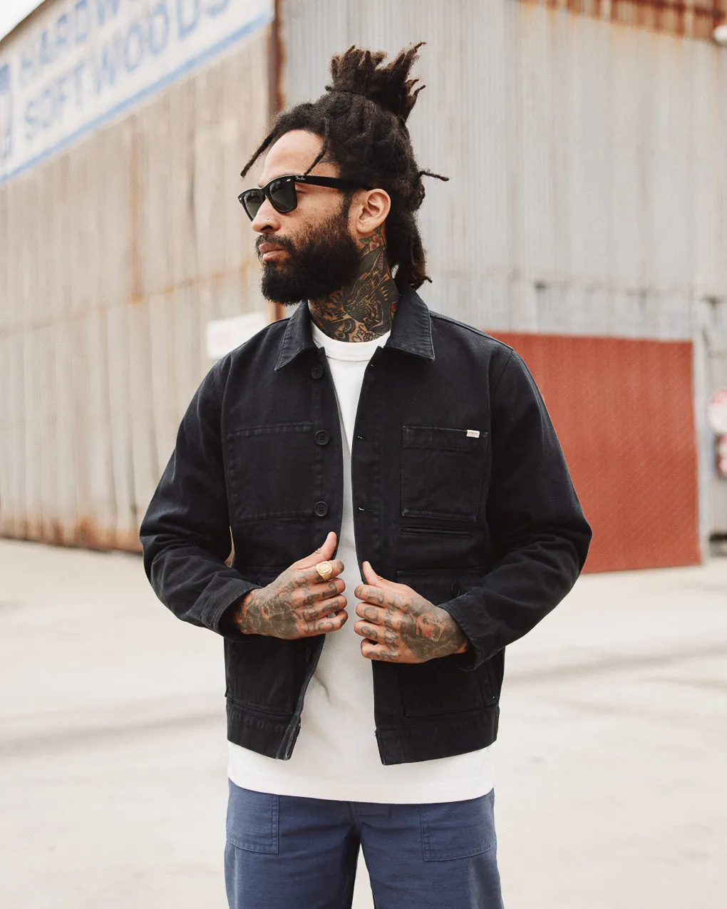 Colmore Chore Jacket - Washed Black