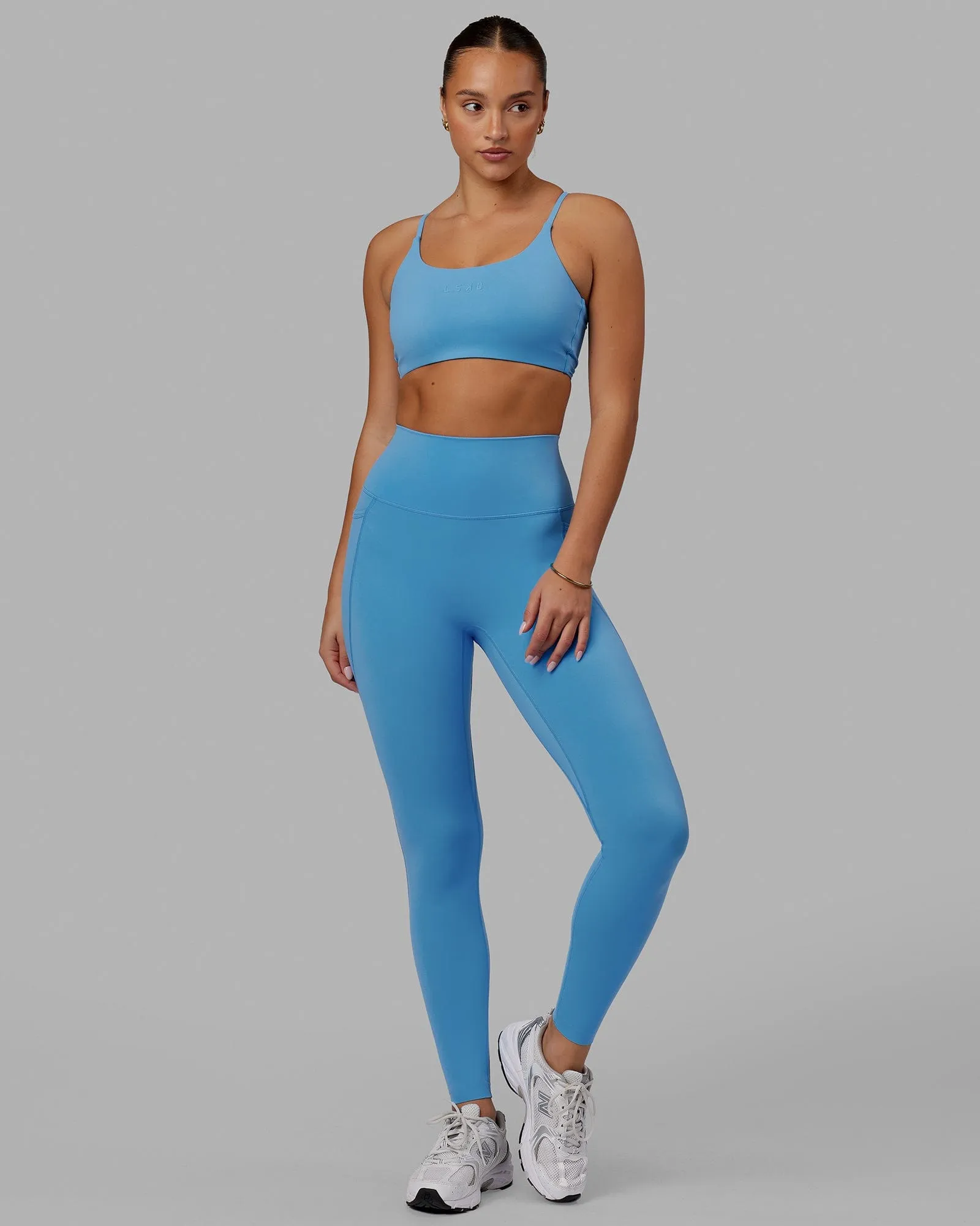 Elixir Full Length Leggings With Pockets - Azure Blue