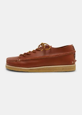 Finn Leather Lace Up Shoe On Crepe - Burnt Orange