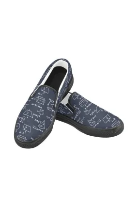 Geo Mathematics Men's Slip-on Canvas Shoes