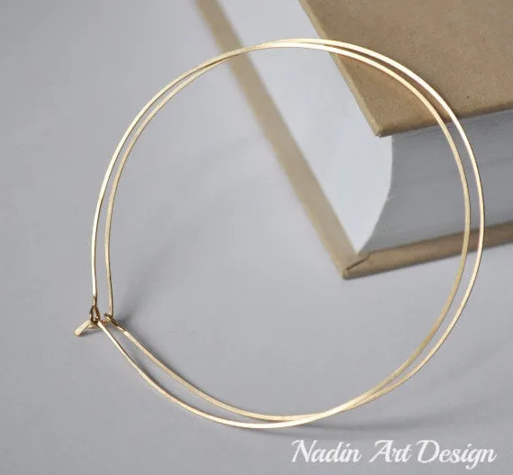 Gold Filled Medium Hoop Earrings