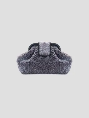 Grey Mini Teddy Clutch