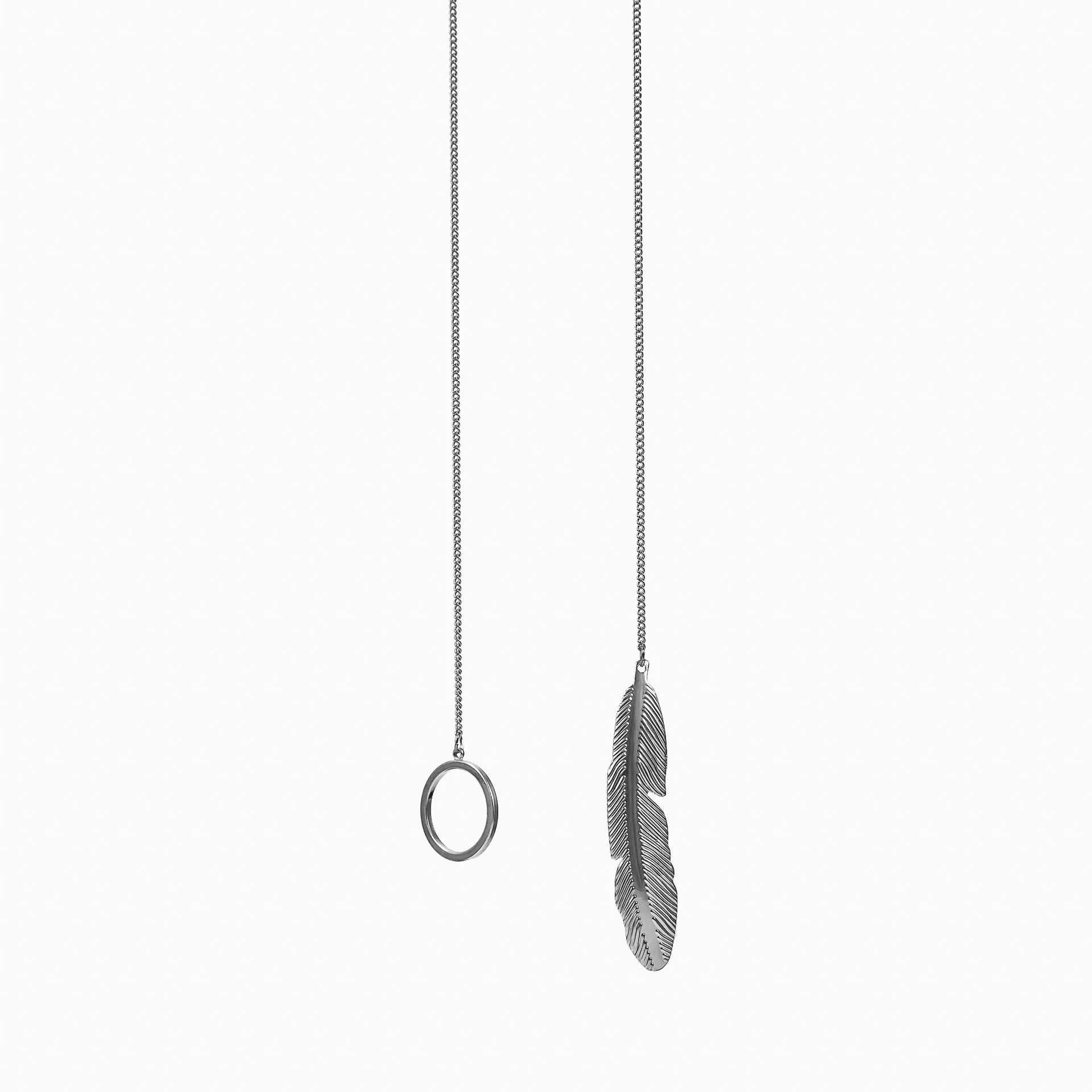 Hazel Leaf Lariat Necklace