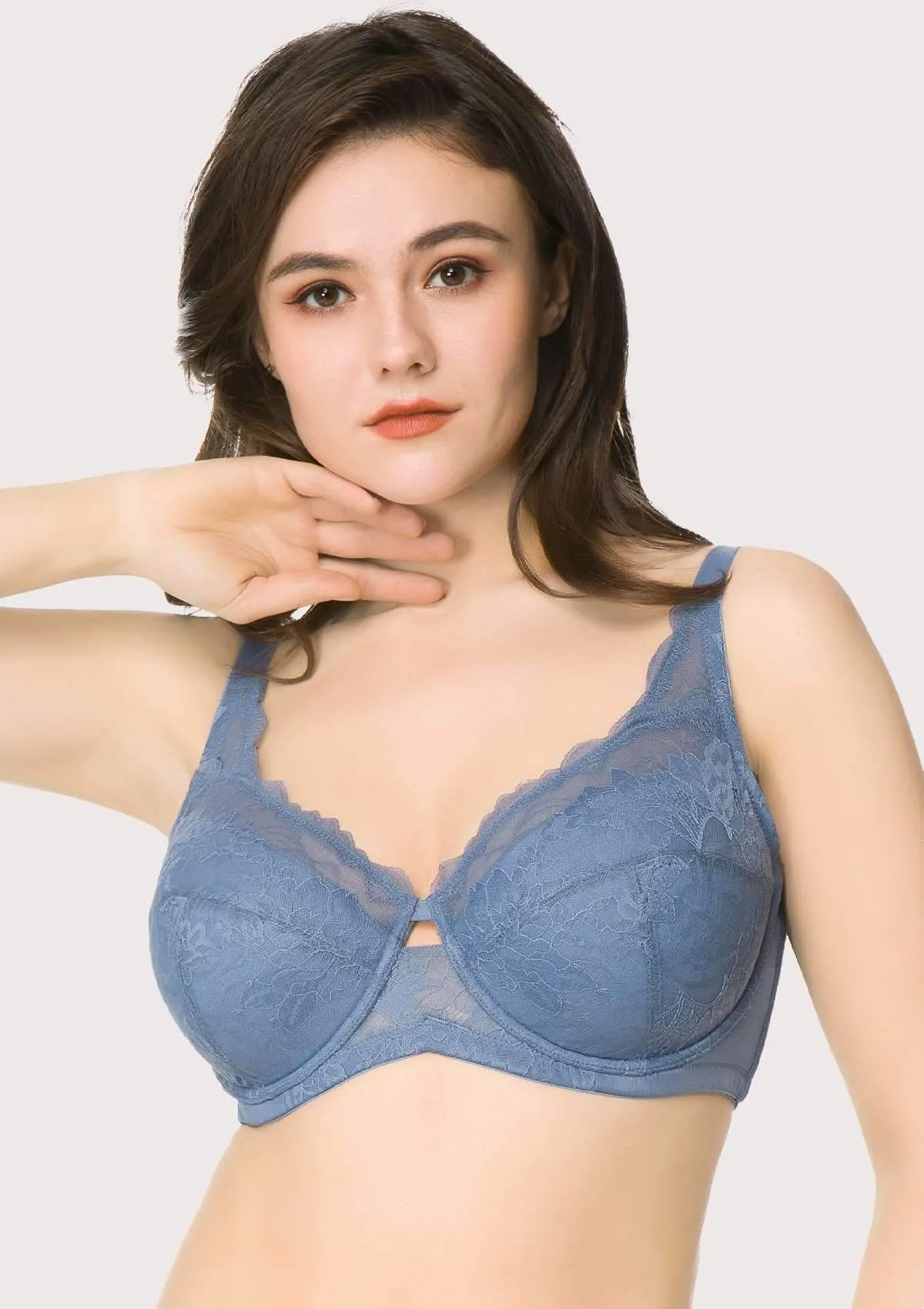 HSIA Lightly Padded Minimizer Lace Bra