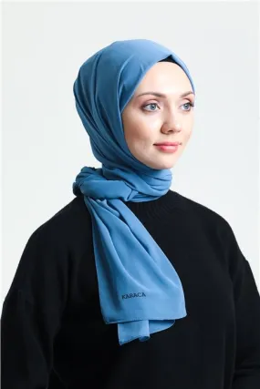 Karaca Crepe Lux Chiffon Hijab - Denim Blue