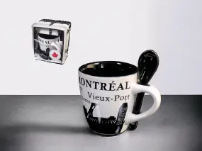 Montreal expresso MUG WITH SPOON boxed.