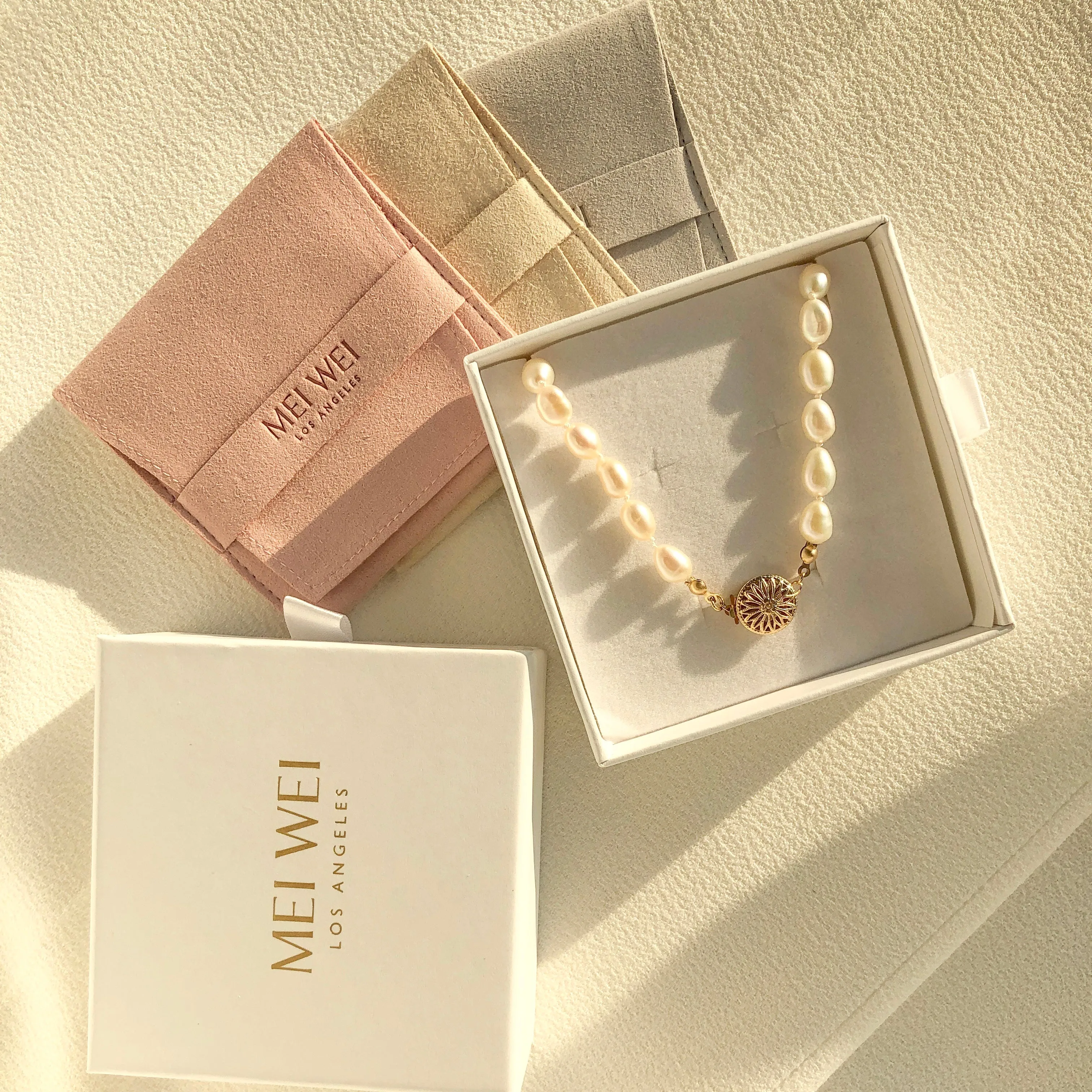 Pearl Necklace with Spring Ring Clasp