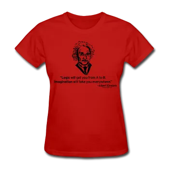 "Albert Einstein: Logic Quote" - Women's T-Shirt