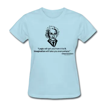 "Albert Einstein: Logic Quote" - Women's T-Shirt