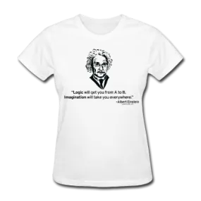 "Albert Einstein: Logic Quote" - Women's T-Shirt