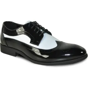 "Telford" Black and White Vangelo Tuxedo Shoes