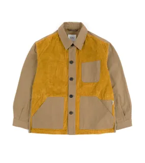 Rovi Lucca Cotton Twill & Corduroy Garden Jacket: Khaki/Gold