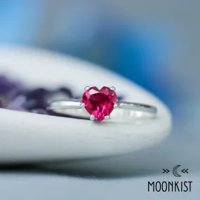 Ruby Heart Engagement Ring | Moonkist Designs