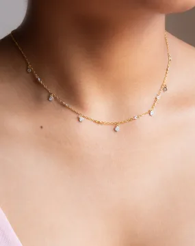 Scattered Diamond Necklace