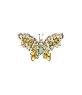 Small Butterfly in Jonquil / Light Peach / Chrysolite