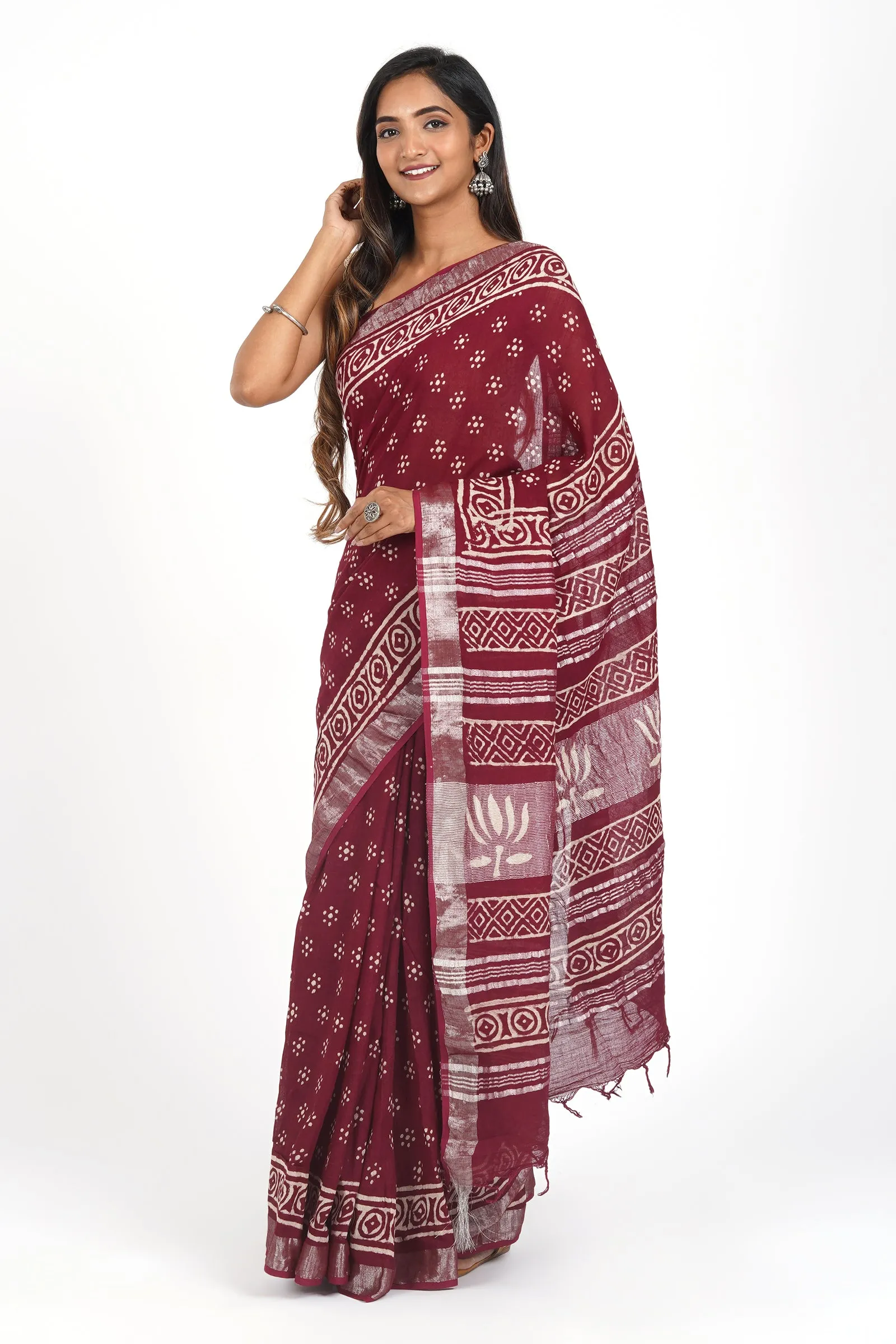 Teejh Damayanti Linen Saree