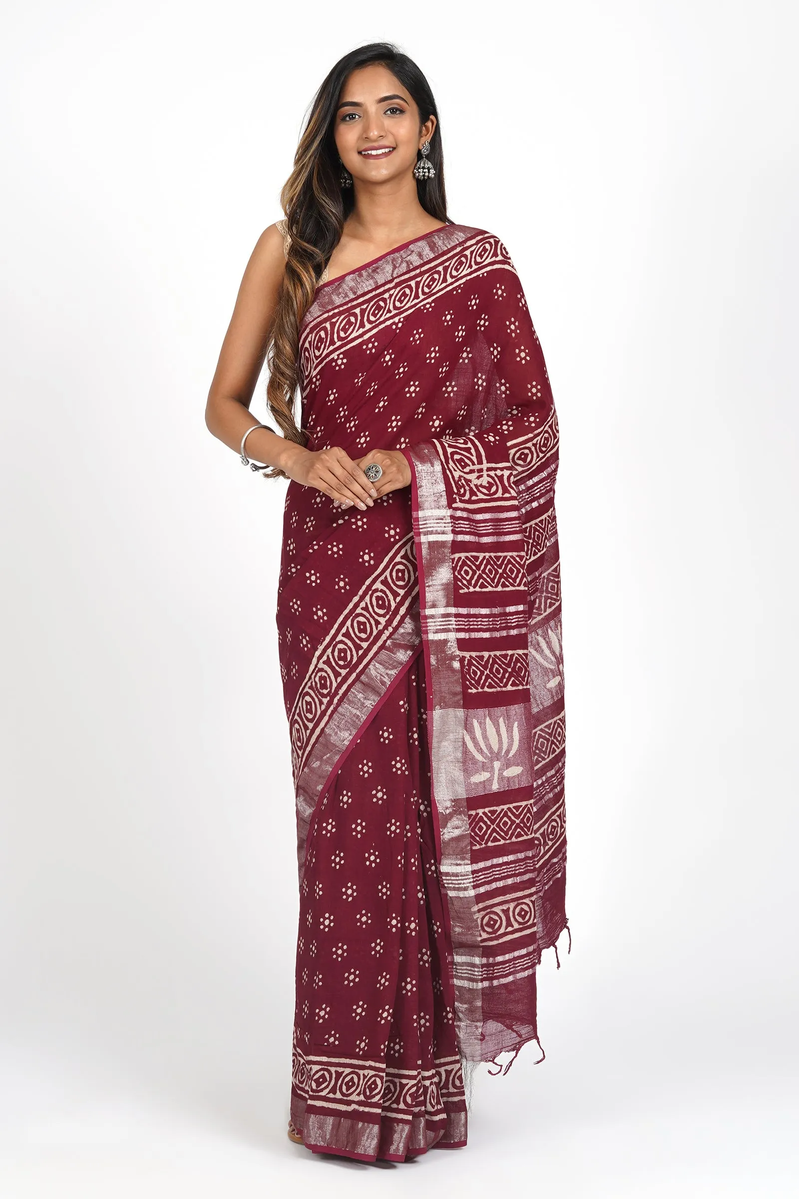 Teejh Damayanti Linen Saree