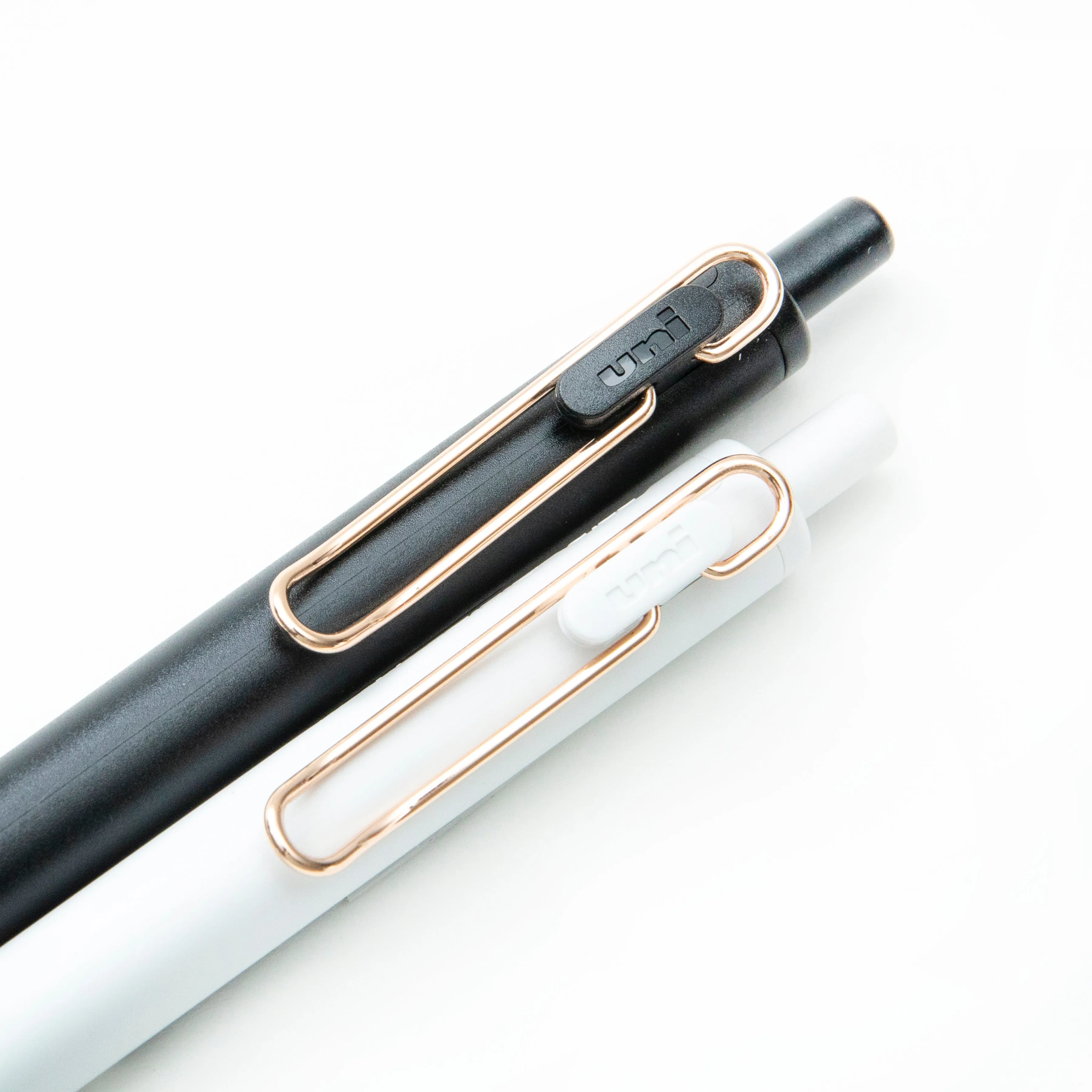 Uni-Ball One Mitsubishi Ballpoint Pen with Rose Gold Clip