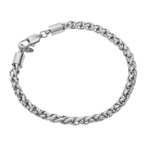 Wheat Bracelet - White Gold